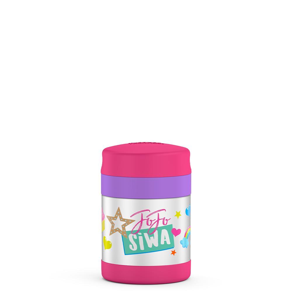 10 ounce Funtainer food jar, JoJo Siwa purple, view 1.
