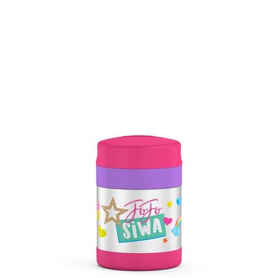 10 ounce Funtainer food jar, JoJo Siwa purple, view 1.
