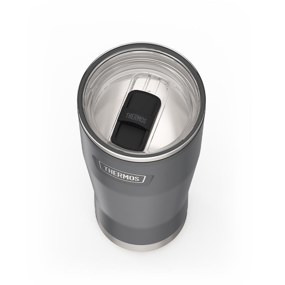 24 ounce tumbler with slide lock lid in granite color.