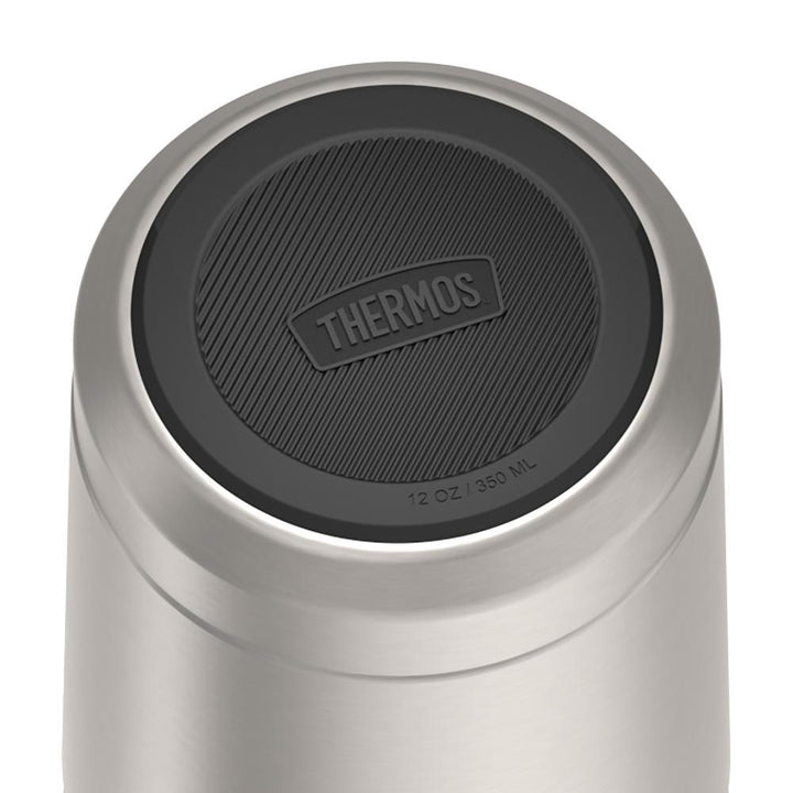 12 ounce can insulator with non-slip base, Matte Stainless Steel.