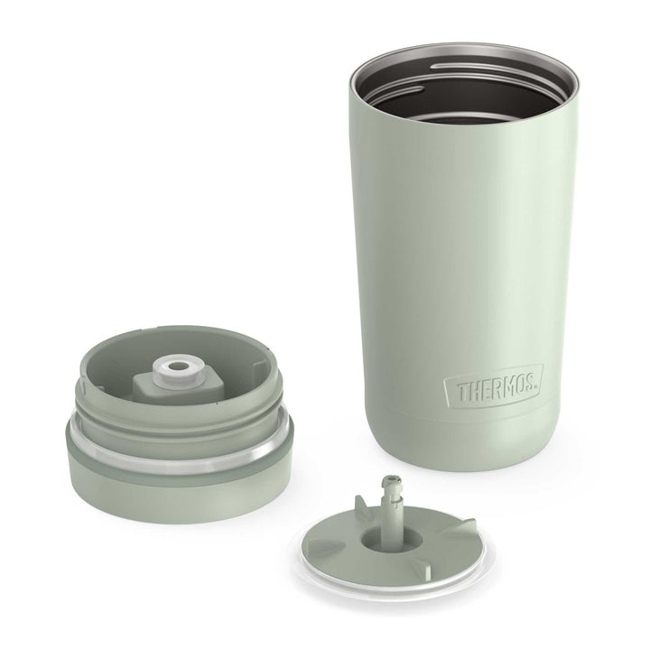 12 ounce alta tumbler, green, unassembled.