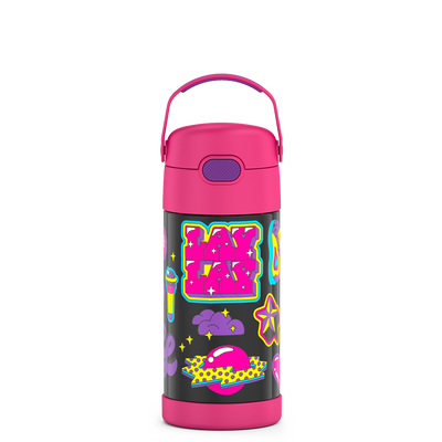 12 ounce Funtainer water bottle, That Girl Lay Lay, Pink.