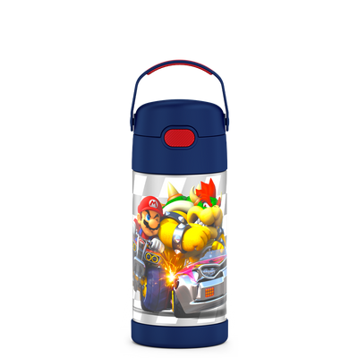 12 ounce Funtainer water bottle, Mario Kart.