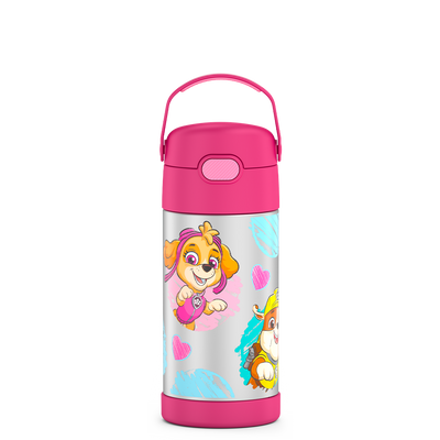 12 ounce Funtainer water bottle, Paw Patrol, Pink.